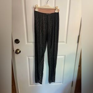 Gucci Black Sheer Pants mesh, see-through gg